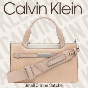 CALVIN KLEIN Citrine Small Double Compartment Two-Tone Crossbody NWT